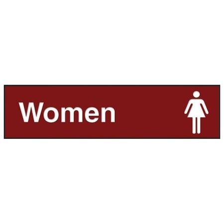 Accuform Women (Restroom), Engraved Plastic, 3 in x 12 in PSG608MR